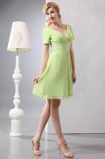 Custom Made Grass Green Graduation Dress With Sequin