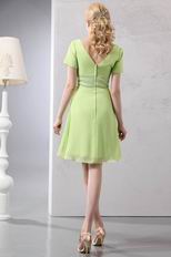 Custom Made Grass Green Graduation Dress With Sequin