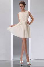 Simple Scoop Antique White Graduation Dress For Discount