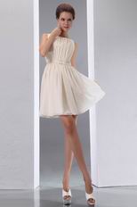 Simple Scoop Antique White Graduation Dress For Discount