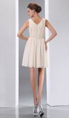 Simple Scoop Antique White Graduation Dress For Discount