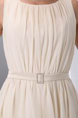 Simple Scoop Antique White Graduation Dress For Discount