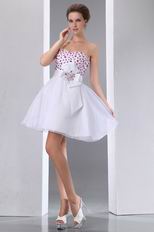 Cheap Sweetheart Styles Crystal Graduation Dress