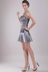 Silver Strapless 2014 Graduation Season Dress Cheap