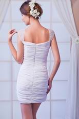 White Top Seller Graduation Dress With Beaded Straps