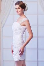 White Top Seller Graduation Dress With Beaded Straps