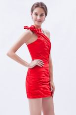 Scarlet One-Shoulder Mini Dress To Wear For Graduation
