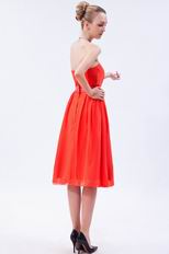 Wholesale Tea Orange Red Girls Graduation Dress