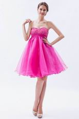 Allure Mini Fuchsia Graduation Dress For Girl Wear