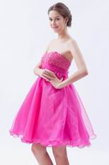 Allure Mini Fuchsia Graduation Dress For Girl Wear