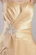 Floor-length Gold Spaghetti Strap Prom Dress In South Carolina