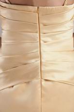 Floor-length Gold Spaghetti Strap Prom Dress In South Carolina