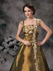 Classical Style Olive Brown Square Evening Dress Texas
