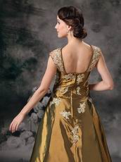 Classical Style Olive Brown Square Evening Dress Texas