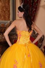 Strapless Marigold Quince Ball Dress By 2014 Top Designer