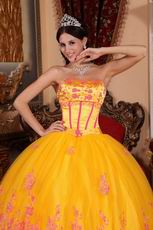 Strapless Marigold Quince Ball Dress By 2014 Top Designer