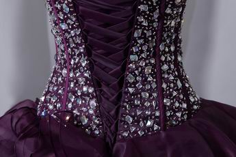 Sweetheart Ruffles Skirt Grape Quinceanera s Dresses Cheap