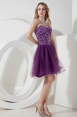 Crystals Grape Sweet Sixteen Dresses With Sweetheart Neck