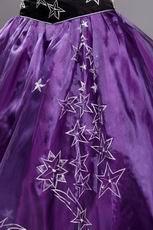 Embroidered Stars 2014 Designer Eggplant Quinceanera Dress