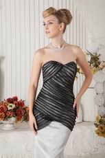 Discount Black Organza Covered Mermaid Gray Long Prom Dress Selling