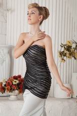 Discount Black Organza Covered Mermaid Gray Long Prom Dress Selling