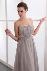 Top Seller Chapel Train Dark Gray Chiffon Formal Celebrity Dress