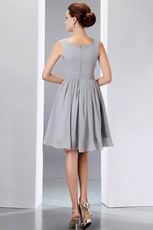 Simple Scoop Light Gray Short Graduation Dress Under $100