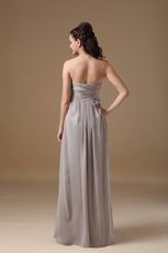 Grey Long Chiffon Skirt Bridesmaid Dress Under $100