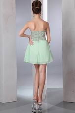 Cheap Pale Green Sequin Fabric High School Sweet 16 Dress