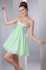 Cheap Pale Green Sequin Fabric High School Sweet 16 Dress