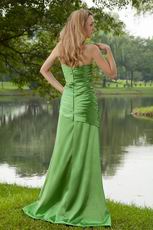 Fresh Green Strapless Taffeta Wedding Bridesmaid Dress