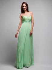 Apple Green Chiffon Exclusive Prom Dress Inexpensive