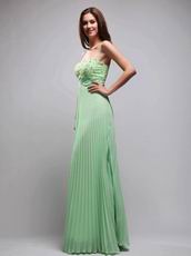 Apple Green Chiffon Exclusive Prom Dress Inexpensive