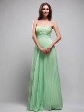 Apple Green Chiffon Exclusive Prom Dress Inexpensive