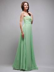 Apple Green Chiffon Exclusive Prom Dress Inexpensive