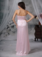 Pink Straps V Halter High-low Prom Dress For Discount Short and Long Skirt