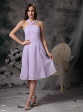 Lavender Chiffon Cross Back Homecoming Dress For Juniors Summer