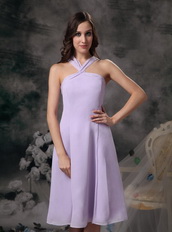 Lavender Chiffon Cross Back Homecoming Dress For Juniors Summer