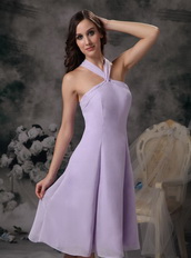 Lavender Chiffon Cross Back Homecoming Dress For Juniors Summer