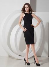 Scoop Knee-length Black Homecoming Dress Under $100