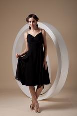 Spaghetti Straps Black Dress Woman Homecoming Dress