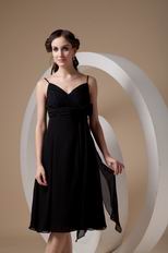 Spaghetti Straps Black Dress Woman Homecoming Dress