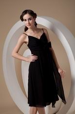 Spaghetti Straps Black Dress Woman Homecoming Dress