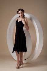 Spaghetti Straps Black Dress Woman Homecoming Dress