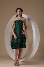 Knee-length Dark Green Woman In Homecoming Dress