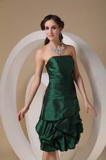 Knee-length Dark Green Woman In Homecoming Dress