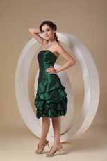 Knee-length Dark Green Woman In Homecoming Dress