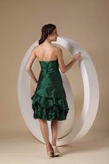 Knee-length Dark Green Woman In Homecoming Dress