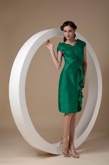 V Neck Dark Green 2014 Homecoming Dress Cheap