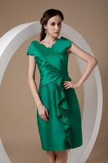 V Neck Dark Green 2014 Homecoming Dress Cheap